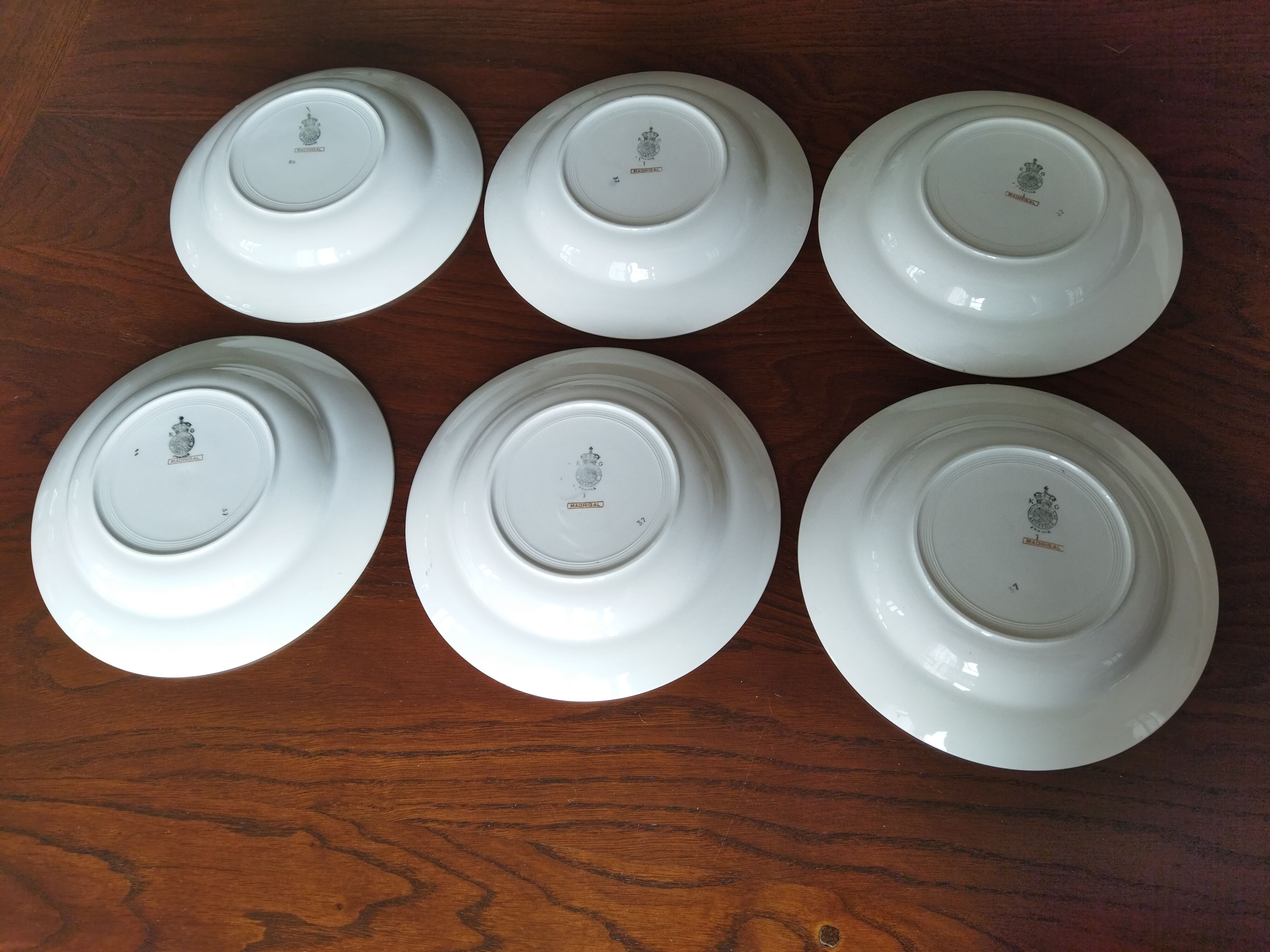 12 K&G Lunéville soup plates, Madrigal model