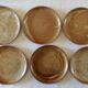 Lot 6 plates flat vintage handmade sandstone
