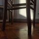 Vintage wooden and straw bar stool — Brutalist Style / Perrian