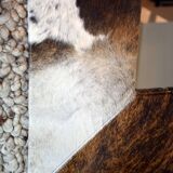Cowhide mirror