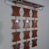 Mid-Century Teak Wardrobe with Hat and Coat Rack, 1960s