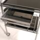 Cart serving stainless steel and glass 70s