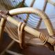 Vintage rattan "shell" armchair