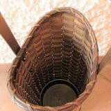 Braided wicker umbrella holder 60/70s