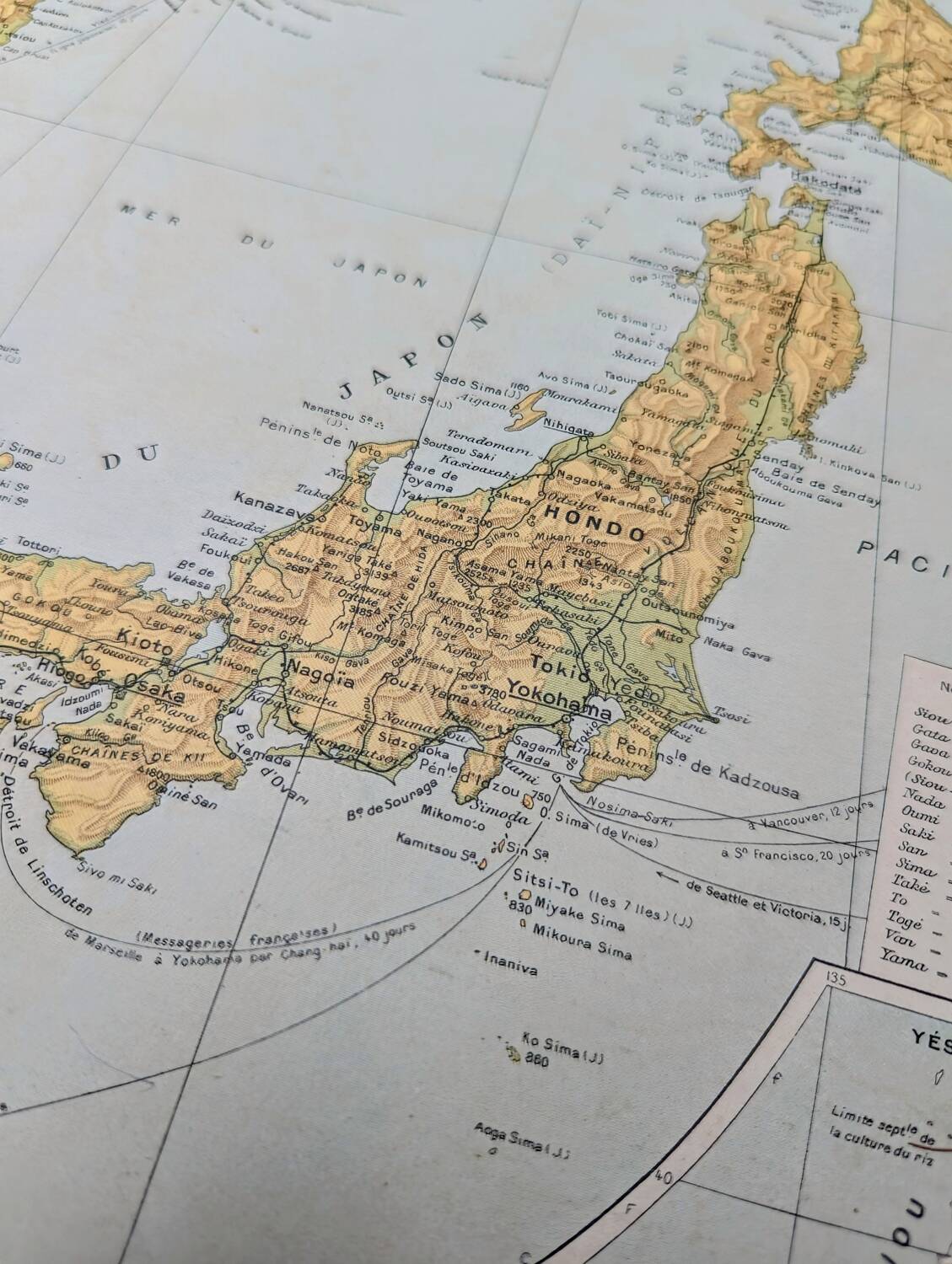 Imprimée en 1909, L'Empire du Japon