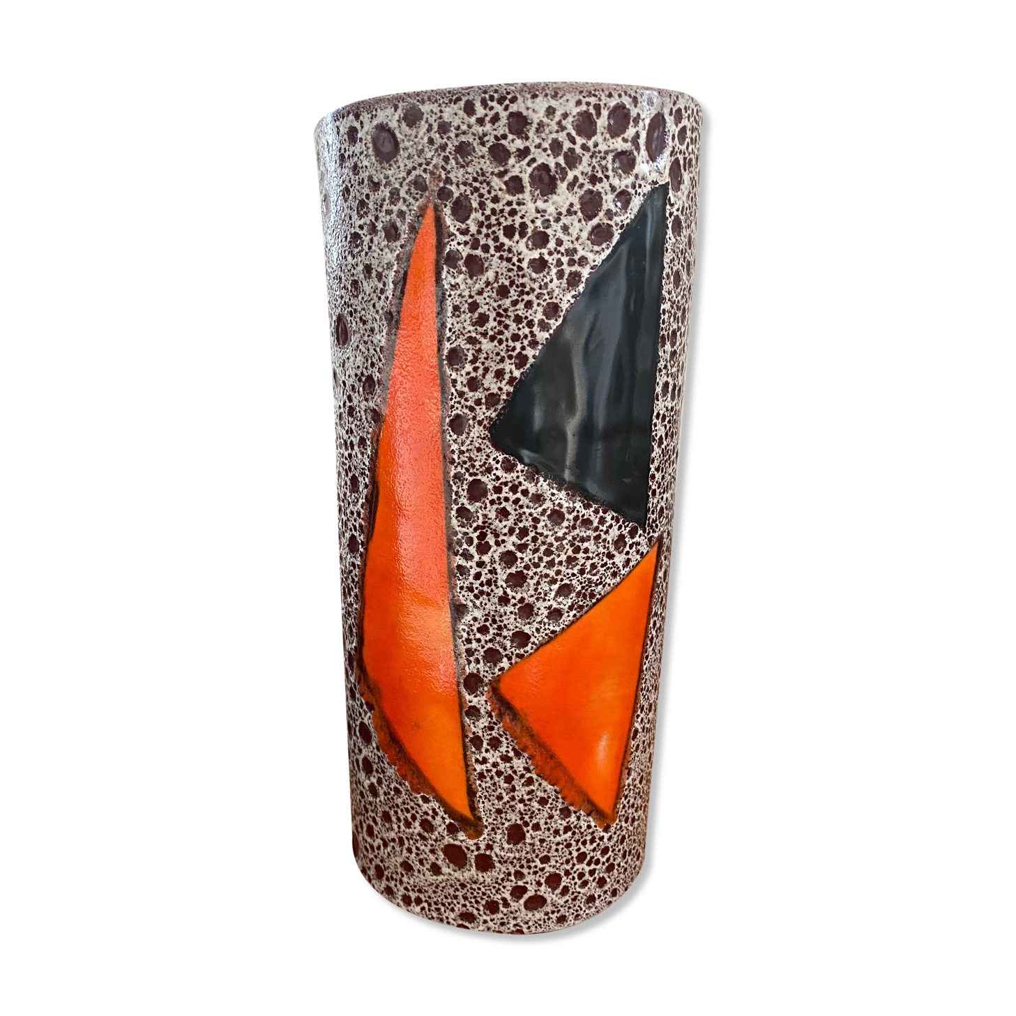 Ceramic roller vase Vallauris Le Vaucour signed