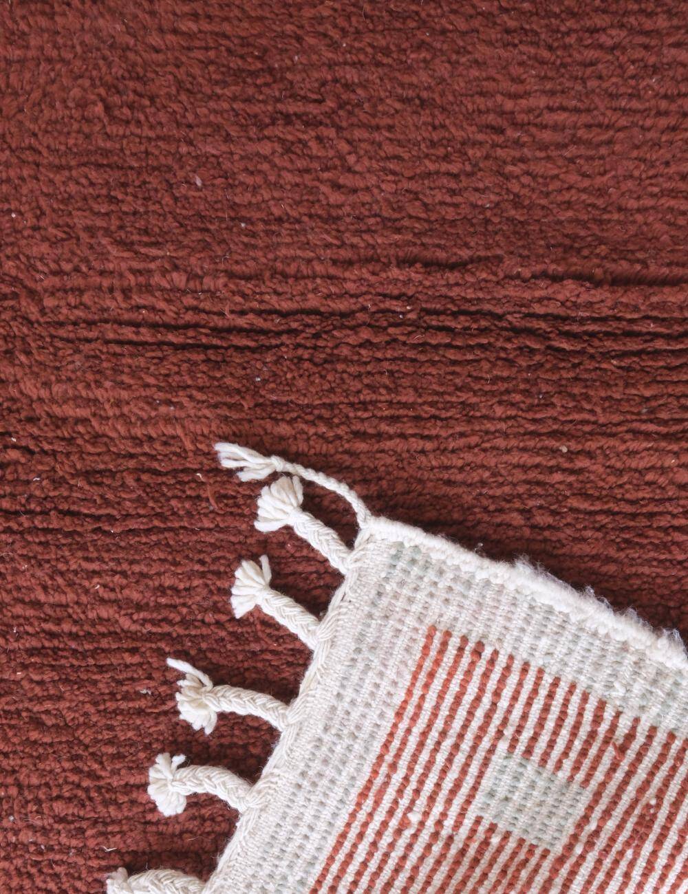 Modern Brick Red Rug - 296 x 212 cm