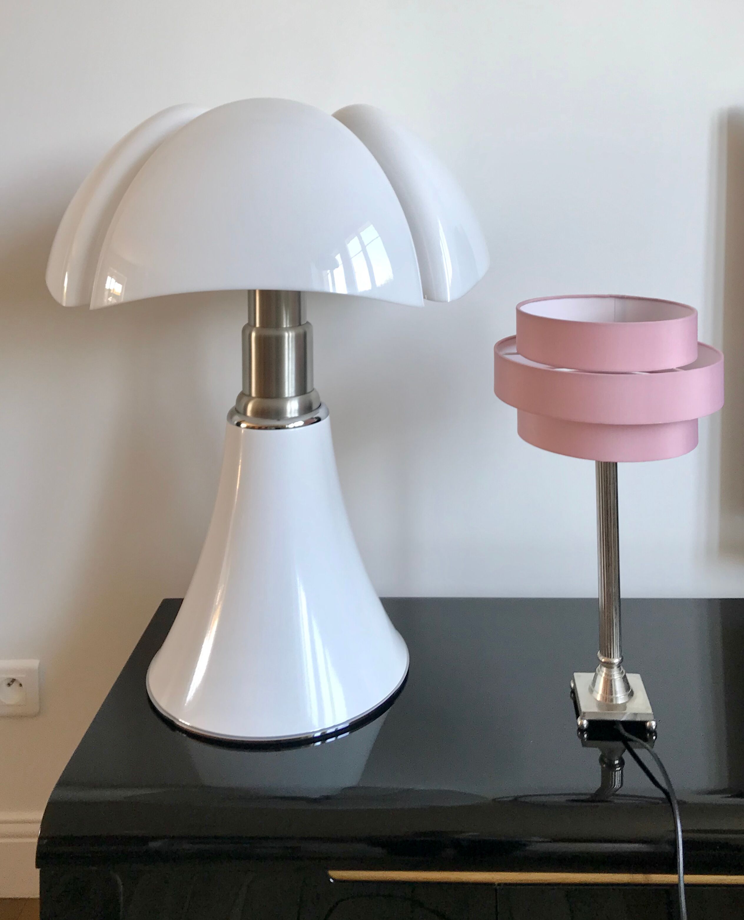 Silver metal lamp 50s