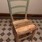 Vintage green wooden chair