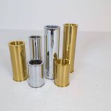 Modern Swedish candle holders in brass and steel, Englesson, Sweden, 1970s