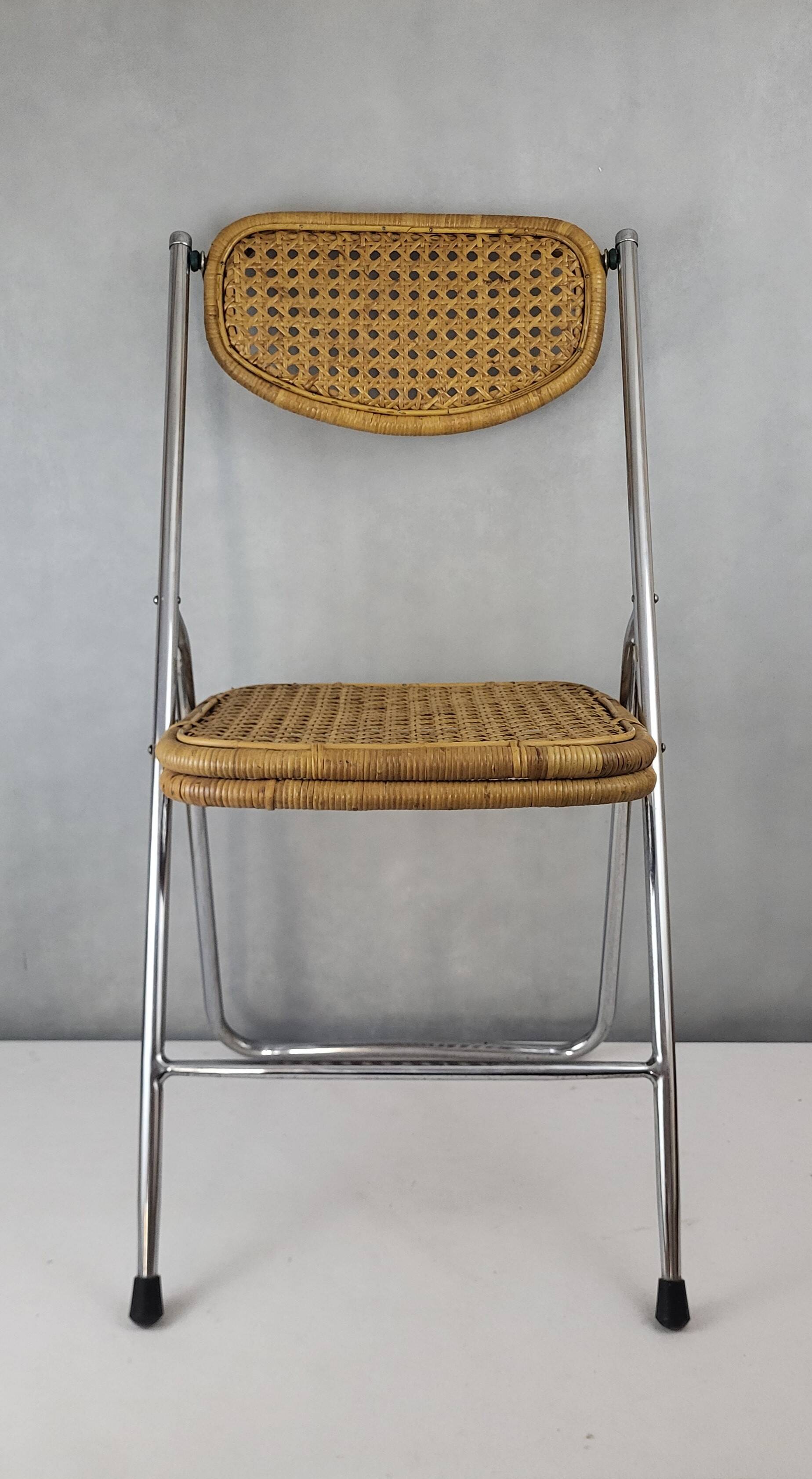 Rattan folding chair 1970