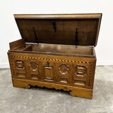 18th century German Baroque travel trunk – dated 1737 – with ebony inlay