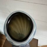 Grand vase en verre bleu