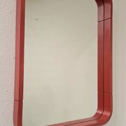 80s Pop Art Red Rounded Frame Mirror