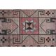 Vintage Turkish Oushak Handmade Wool Pink Brown Runner Rug 87x320