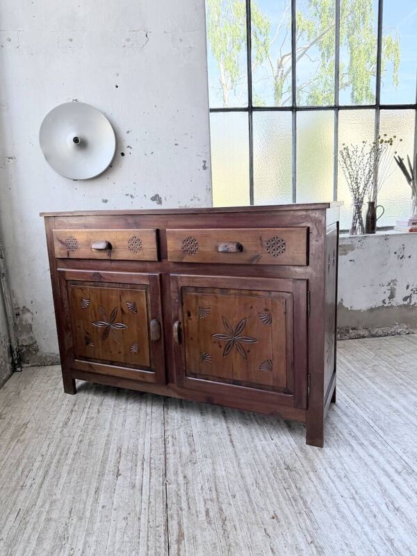 Meuble de rangement confiturier art populaire savoyard 1950