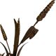 Vintage wheat 'golden' wall light with flowers: french style