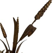 Vintage wheat 'golden' wall light with flowers: french style