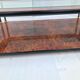 Elm magnifying glass coffee table and glass 60s