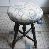 Napoleon III piano stool wood blackened