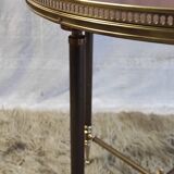 Solid brass coffee table and solid wood 60s/70s