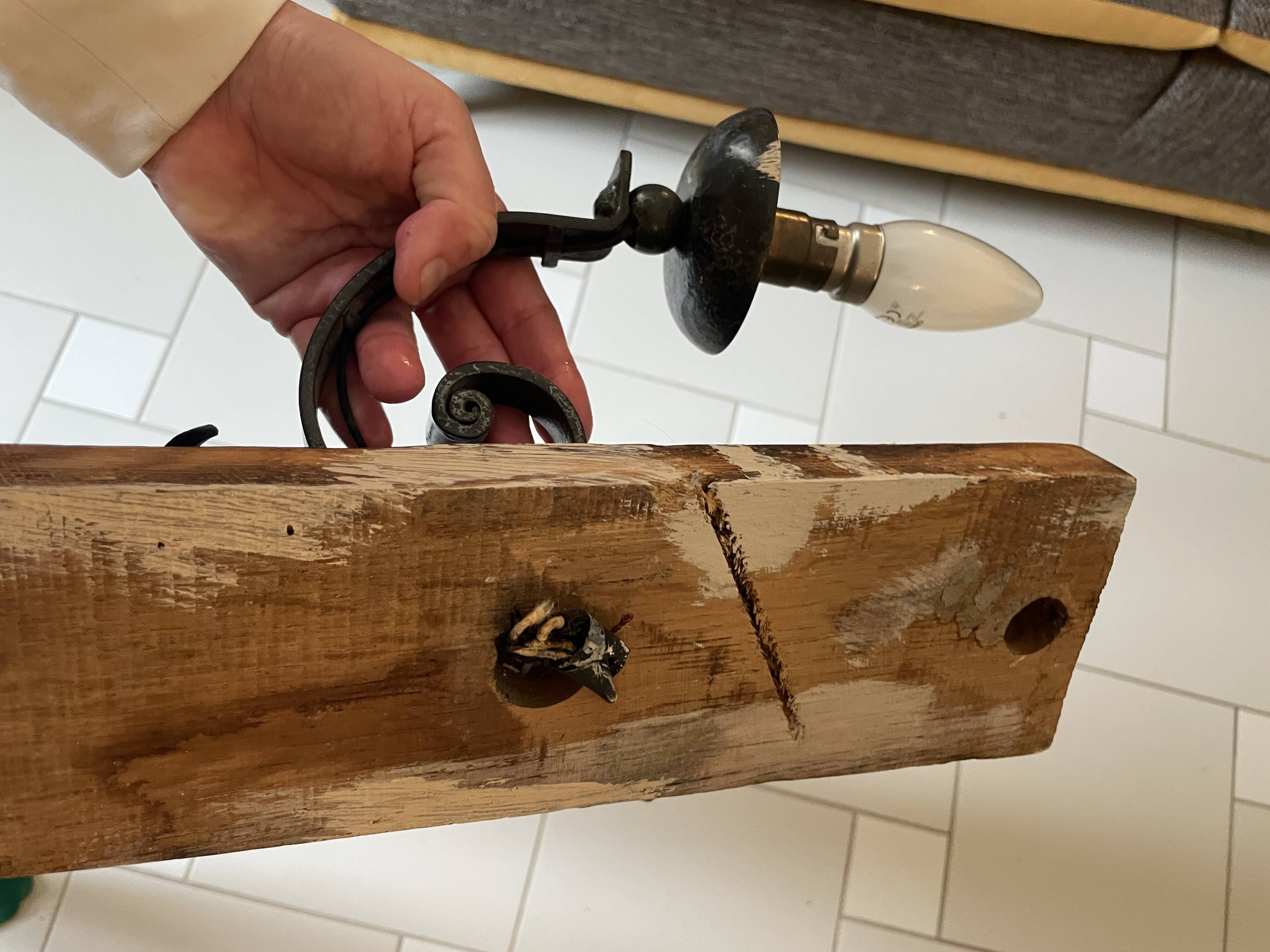 Pair of antique wall lights