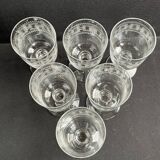 6 Baccarat port glasses engraving 3458