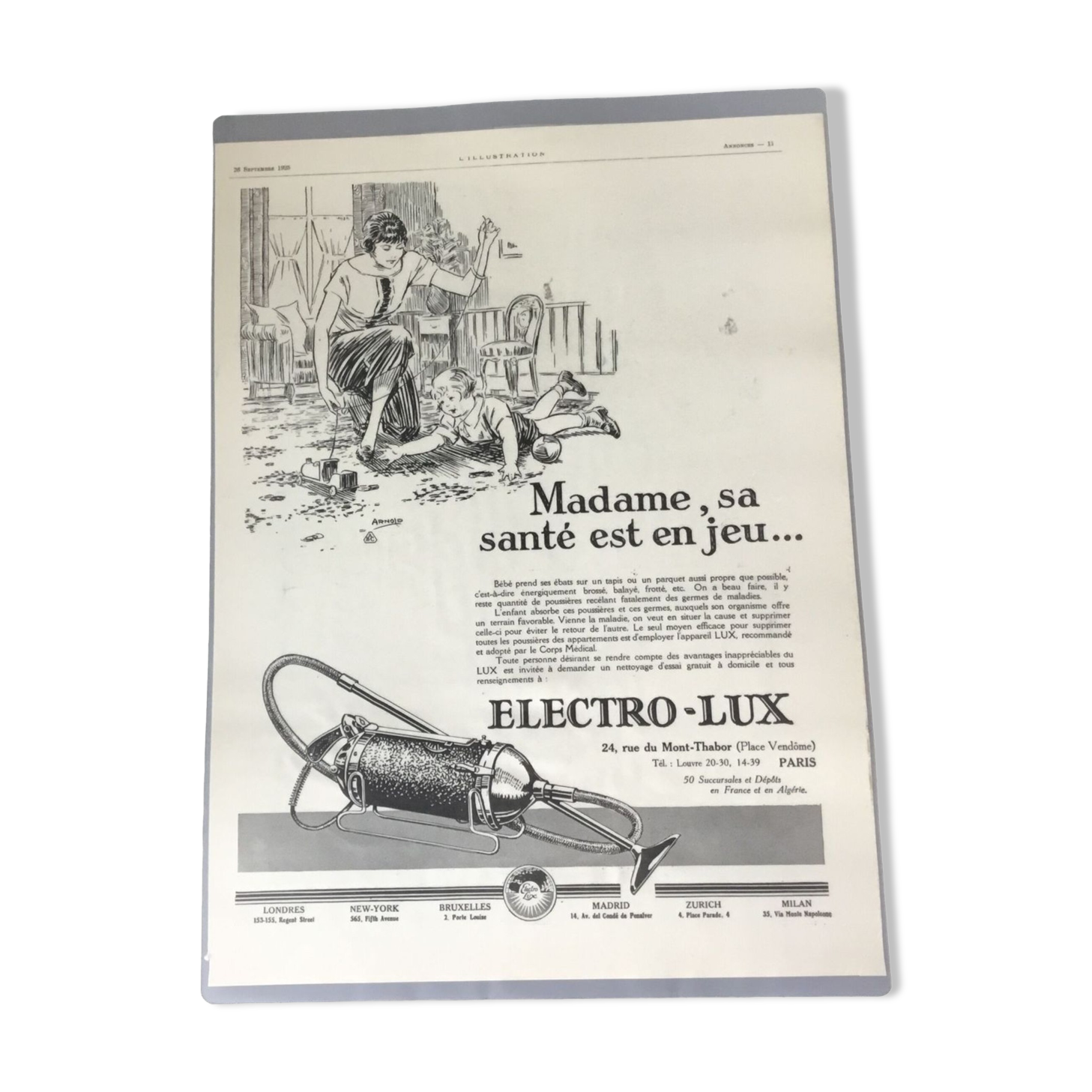 Vintage advertising to frame electrolux