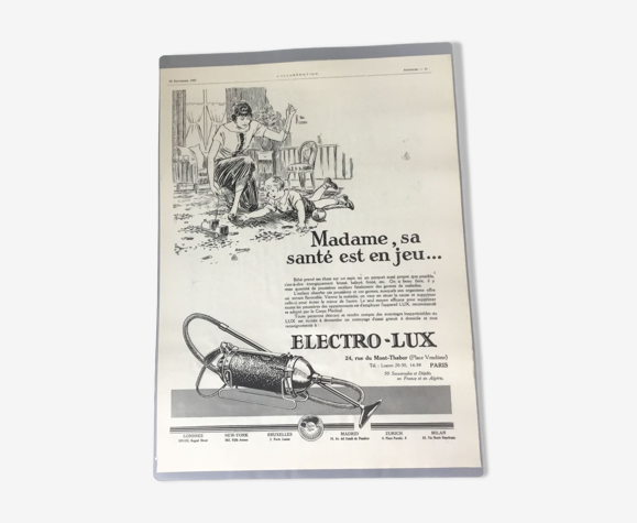 Publicité vintage à encadrer electrolux