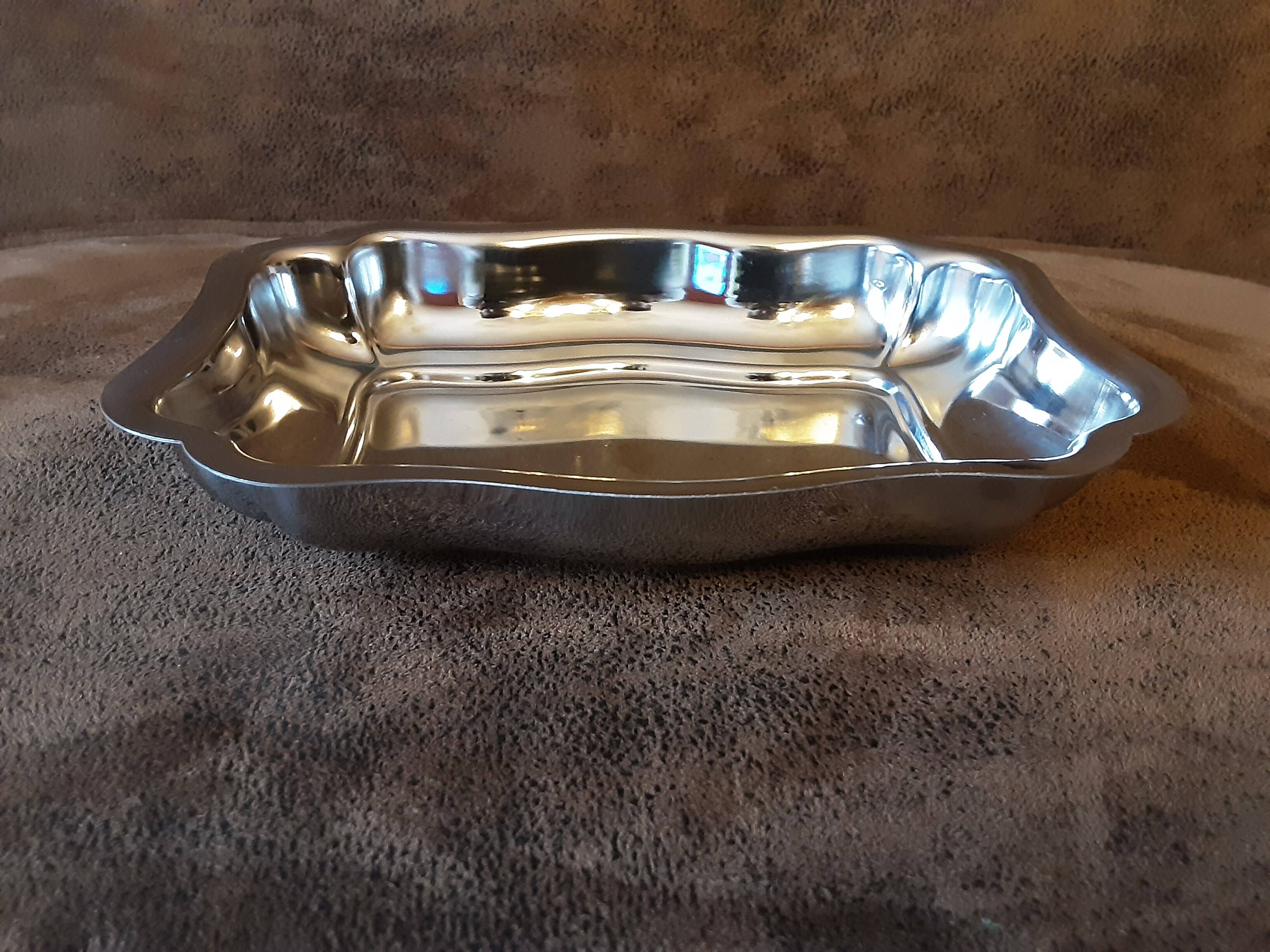 Vintage metal butter dish