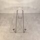 Superb asymmetrical coffee table AIRBORNE 1950s glass and lacquered metal.