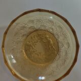 Ancienne coupelle vide poche en verre jaune doré