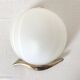 Vintage frosted glass wall lamp from the 80s