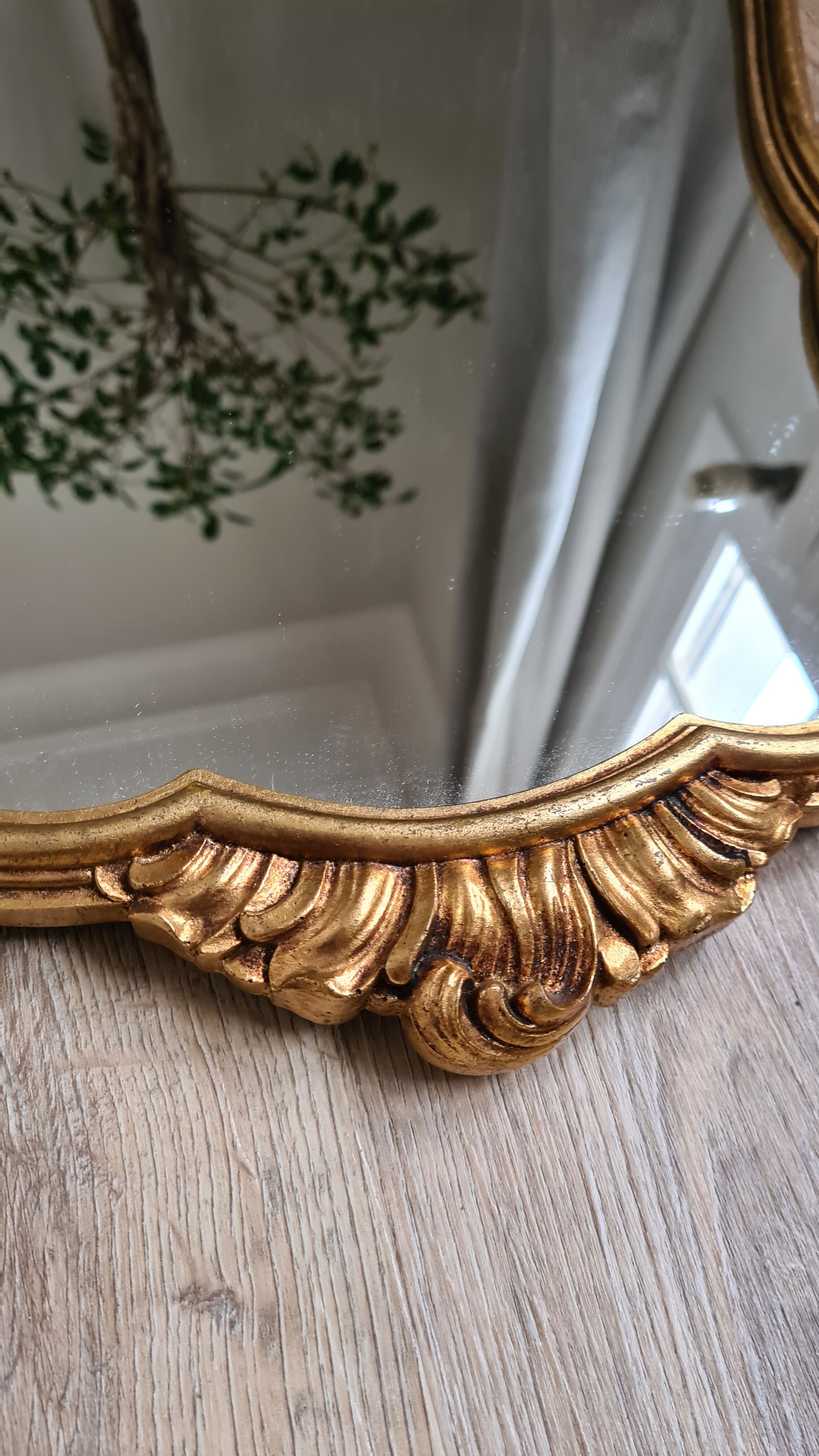 Old golden mirror rococo