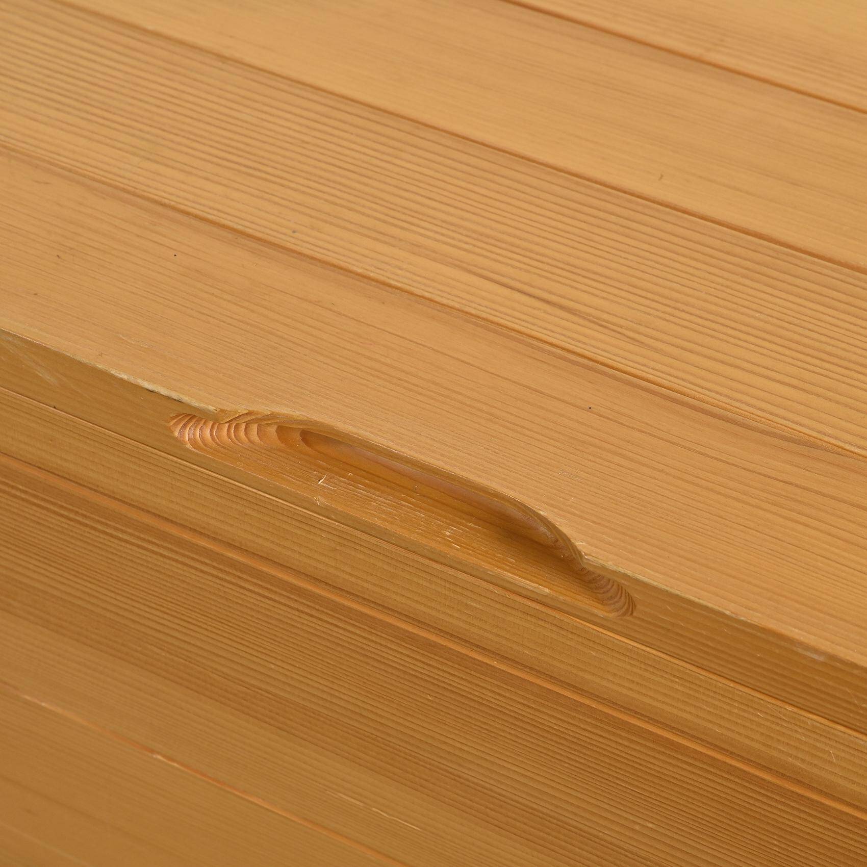 Solid elm chest by Maison Regain, 1970s