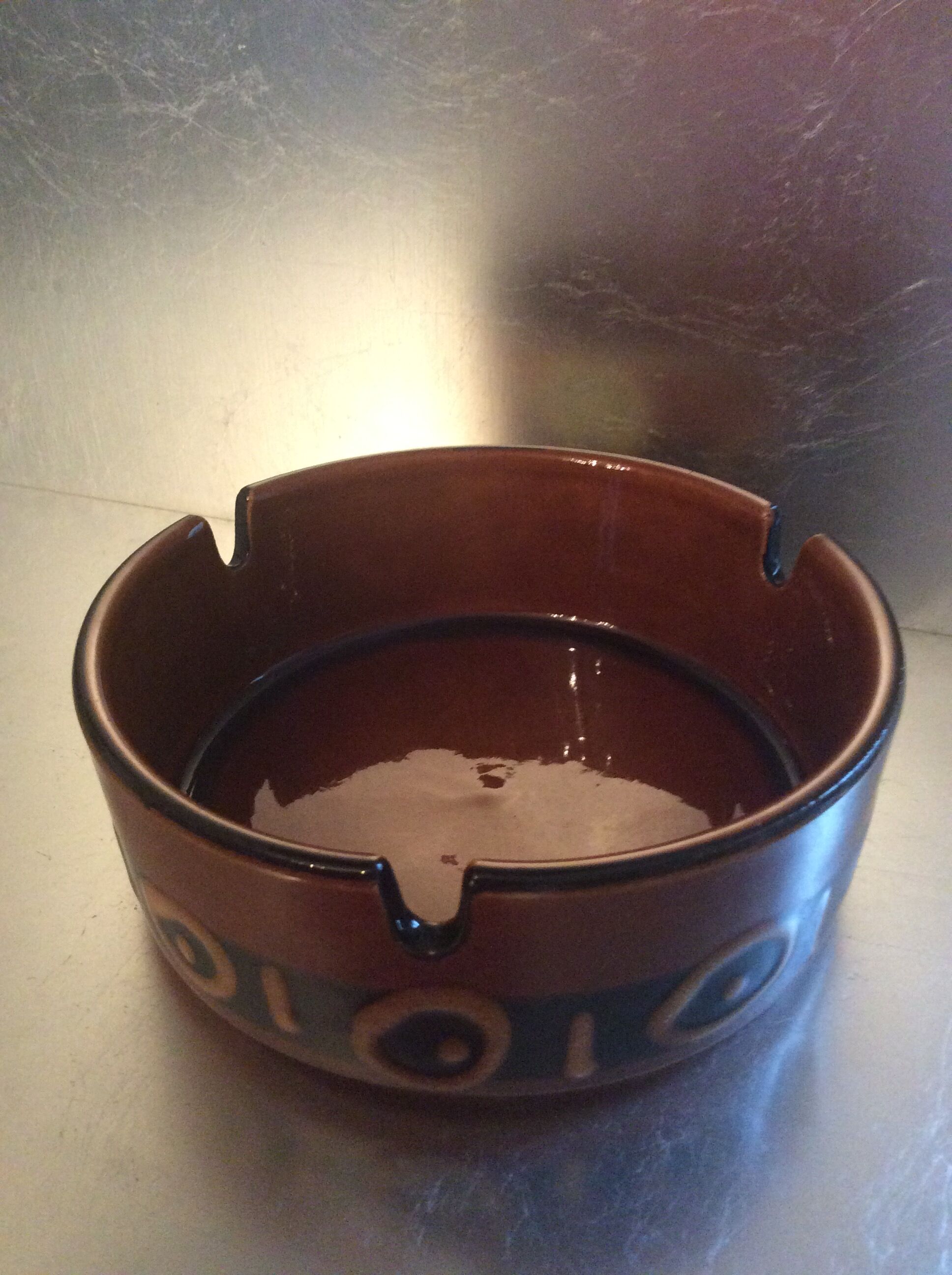 Vintage ceramic ashtray from the 60s and 70s