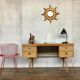 Bureau d'appoint scandinave en teck de 1950 1960 old vintage formica bleu vert