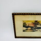 Aquarelle nature morte signé