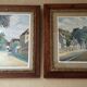 Duo d’aquarelles encadrées