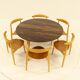 Heart dining set, designed by Hans Wegner for Fitz Hansen,  Denmark 1960s