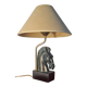 horse head lamp and jute lampshade 44x30 very good condition