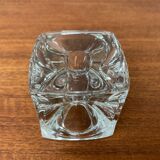 German glass cube ice candle holder by Peill & Putzler, 1970s.