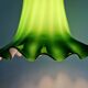 Suspension in green opaline with a scalloped edge, Peill & Putzler, 1970