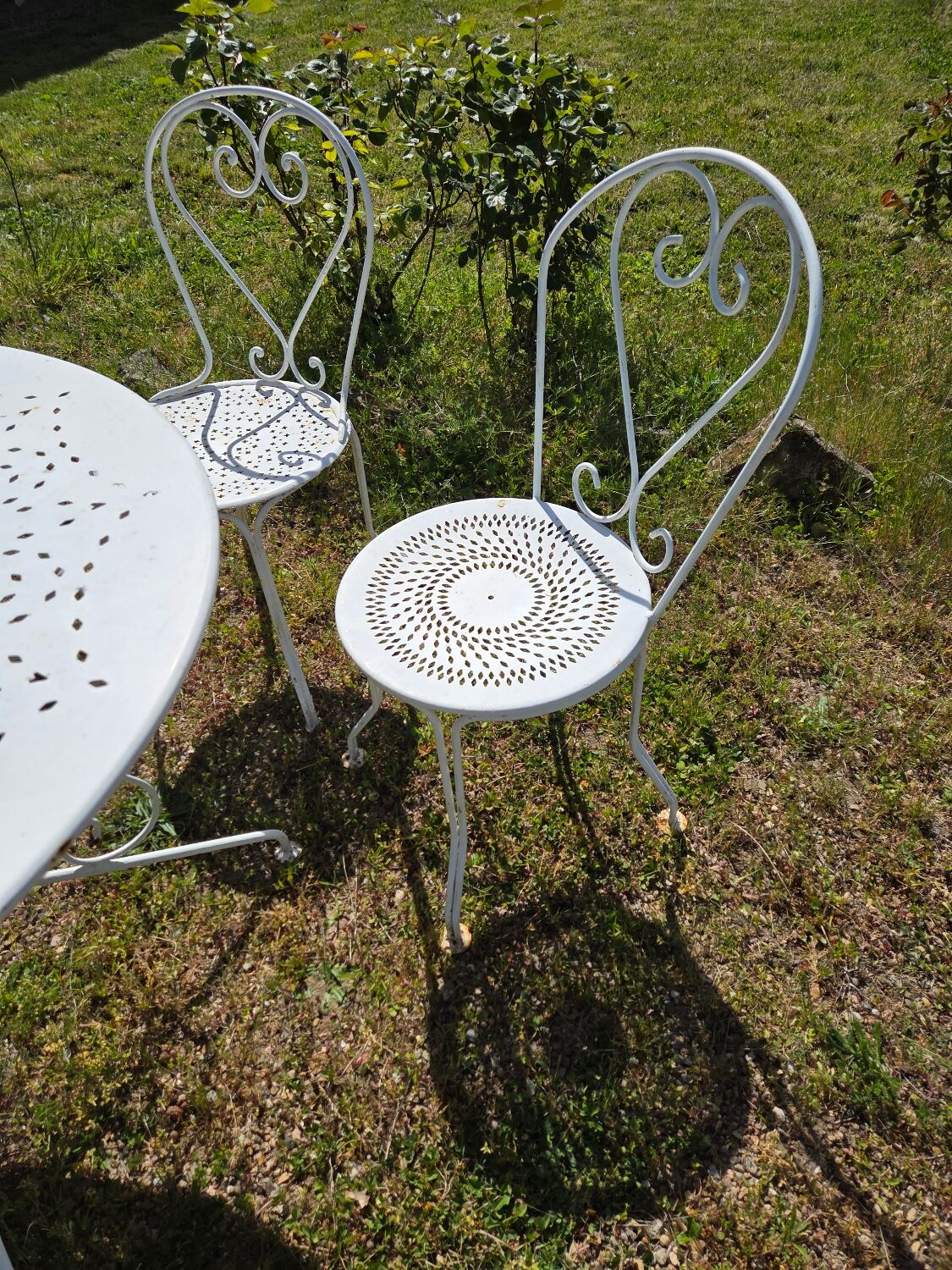 Salon de jardin en fer forgé mid-century