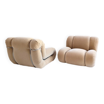 Set of 2 'Velasquez' lounge chairs by Rino Maturi for Mimo Padova 1970s