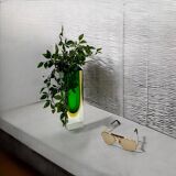 Murano Sommerso Glass Vase, Vintage 1970s