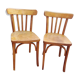 Pair of foot bistro chairs with bows / vintage 40-50s