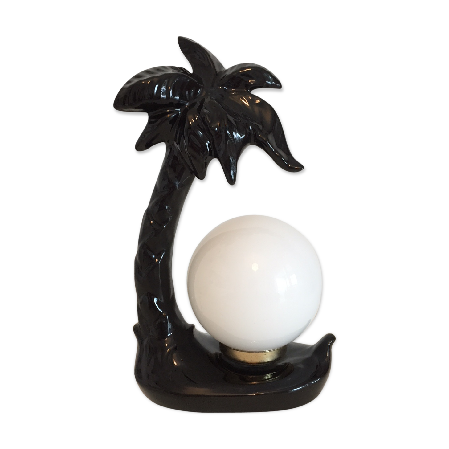 Light Palm tree in porcelain, Italy 1970