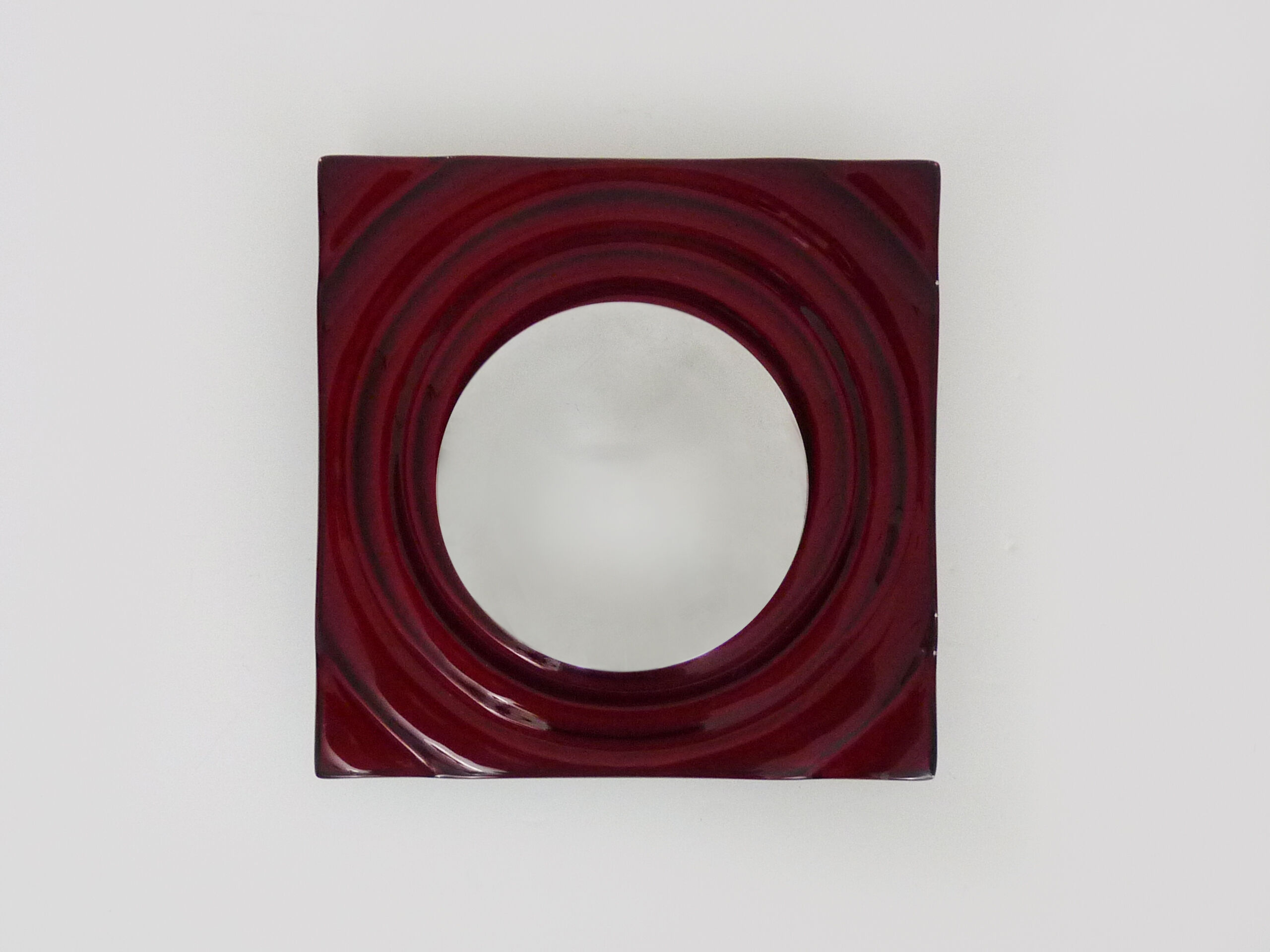 Paul Neuhaus wall lamp in red glass and chrome reflector