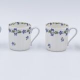 6 cups and saucers porcelain Haviland Limoges barbed-wire décor